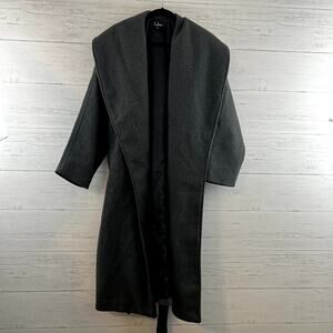 Lulu's Gray Open Front Oversized Trench Coat Size L